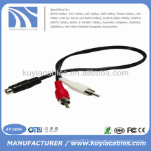 RCA Female to Dual RCA Male Audio Adapter Y Cable